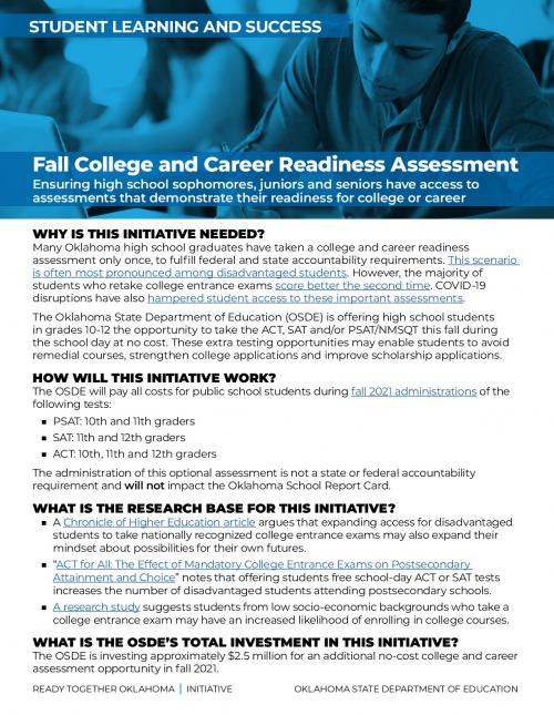 Fall College and Career Readiness Assessment Thumbnail